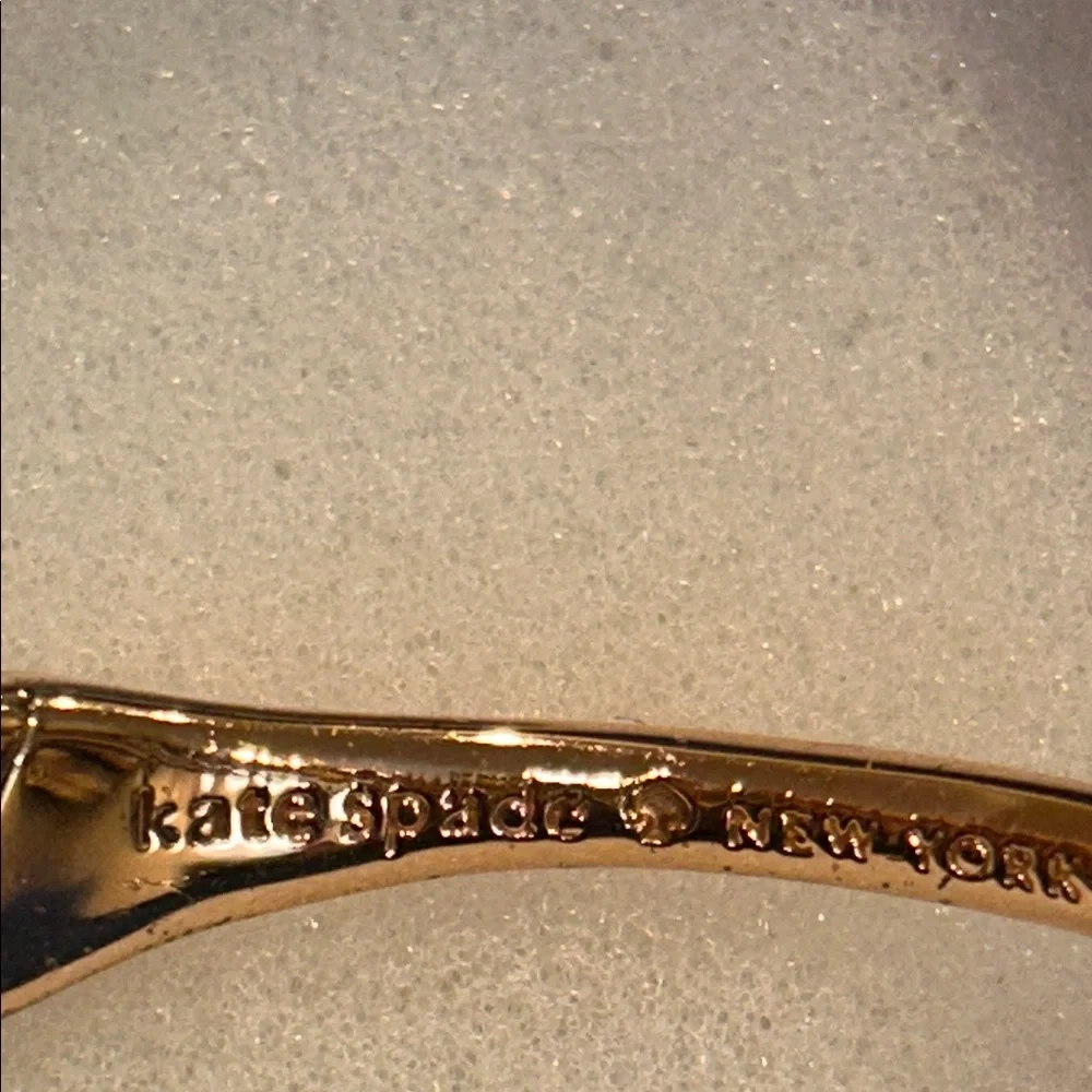 Kate Spade Golden Girl Rose Gold Hinged Open Cuff Bracelet - Picture 5 of 9